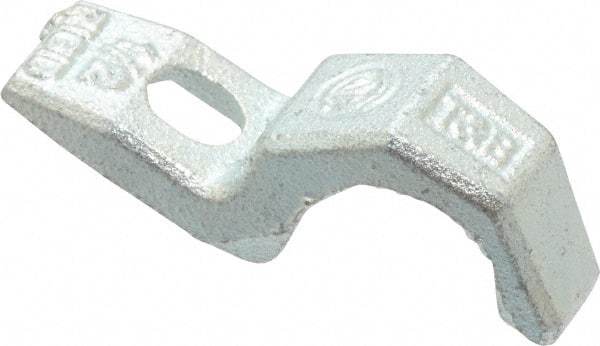 Thomas & Betts - 1/2" Pipe, Steel, Hot Dipped Galvanized" Pipe or Conduit Strap - 1/4" Bolt, 1 Mounting Hole - Apex Tool & Supply