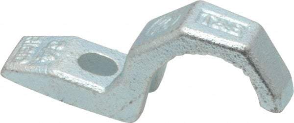 Thomas & Betts - 3/4" Pipe, Steel, Hot Dipped Galvanized" Pipe or Conduit Strap - 1/4" Bolt, 1 Mounting Hole - Apex Tool & Supply