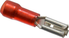 Thomas & Betts - 22 to 18 AWG, Nylon, Fully Insulated, Female Wire Disconnect - 0.11 Inch Wide Tab, Red, RoHS Compliant, UL 94 V-2 - Apex Tool & Supply