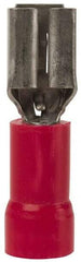 Thomas & Betts - 22 to 18 AWG, Vinyl, Fully Insulated, Female Wire Disconnect - 3/16 Inch Wide Tab, Red, CSA Certified, RoHS Compliant, UL 94 V-0, UL File E66716, UL Listed - Apex Tool & Supply