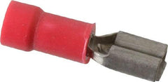 Thomas & Betts - 22 to 18 AWG, Vinyl, Fully Insulated, Female Wire Disconnect - 3/16 Inch Wide Tab, Red, CSA Certified, RoHS Compliant, UL 94 V-0, UL File E66716, UL Listed - Apex Tool & Supply