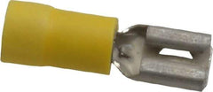 Thomas & Betts - 12 to 10 AWG, Vinyl, Fully Insulated, Female Wire Disconnect - 1/4 Inch Wide Tab, Yellow, CSA Certified, RoHS Compliant, UL 94 V-0, UL File E66716, UL Listed - Apex Tool & Supply
