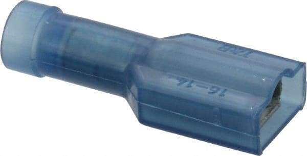 Thomas & Betts - 16 to 14 AWG, Nylon, Fully Insulated, Female Wire Disconnect - 1/4 Inch Wide Tab, Blue, CSA Certified, RoHS Compliant, UL 94 V-2, UL File E66716, UL Listed - Apex Tool & Supply
