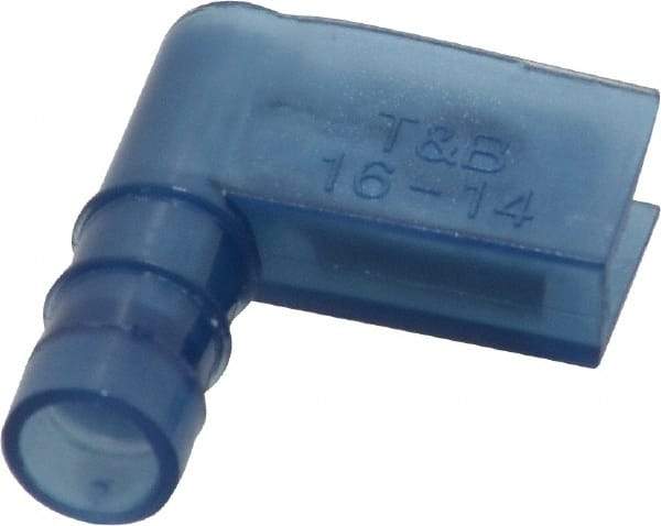 Thomas & Betts - 16 to 14 AWG, Nylon, Fully Insulated, Female Wire Disconnect - 1/4 Inch Wide Tab, Blue, CSA Certified, RoHS Compliant, UL 94 V-2, UL File E66716, UL Listed - Apex Tool & Supply