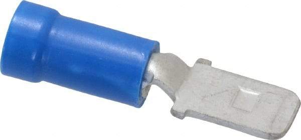 Thomas & Betts - 16 to 14 AWG, Vinyl, Fully Insulated, Male Wire Disconnect - 1/4 Inch Wide Tab, Blue, CSA Certified, RoHS Compliant, UL 94 V-0, UL File E66716, UL Listed - Apex Tool & Supply