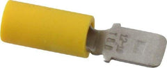 Thomas & Betts - 12 to 10 AWG, Vinyl, Fully Insulated, Male Wire Disconnect - 1/4 Inch Wide Tab, Yellow, CSA Certified, RoHS Compliant, UL 94 V-0, UL File E66716, UL Listed - Apex Tool & Supply