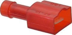 Thomas & Betts - 22 to 18 AWG, Nylon, Fully Insulated, Male Wire Disconnect - 1/4 Inch Wide Tab, Red, CSA Certified, RoHS Compliant, UL 94 V-0, UL File E66716, UL Listed - Apex Tool & Supply