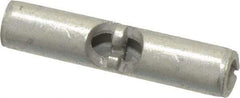 Thomas & Betts - 22 to 18 AWG Compatible, Noninsulated, Crimp-On Butt Splice Terminal - 2 Wire Entries, Copper Contacts, Tin Contact Plating, 0.62" OAL, Red - Apex Tool & Supply
