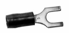 Thomas & Betts - #10 Stud, 22 to 16 AWG Compatible, Partially Insulated, Crimp Connection, Locking Fork Terminal - Apex Tool & Supply
