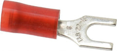 Thomas & Betts - #6 Stud, 22 to 16 AWG Compatible, Partially Insulated, Crimp Connection, Standard Fork Terminal - Apex Tool & Supply