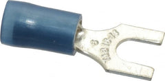 Thomas & Betts - #6 Stud, 18 to 14 AWG Compatible, Partially Insulated, Crimp Connection, Standard Fork Terminal - Apex Tool & Supply