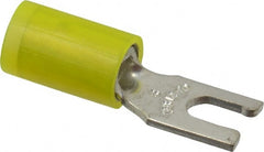 Thomas & Betts - #6 Stud, 12 to 10 AWG Compatible, Partially Insulated, Crimp Connection, Locking Fork Terminal - Apex Tool & Supply