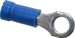 Thomas & Betts - 18-14 AWG Partially Insulated Crimp Connection D Shaped Ring Terminal - #10 Stud, 0.97" OAL x 0.31" Wide, Tin Plated Copper Contact - Apex Tool & Supply