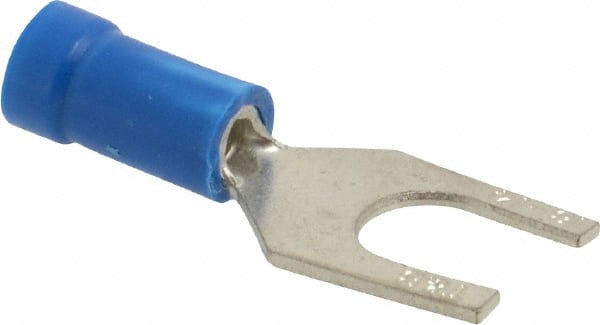Thomas & Betts - 1/4" Stud, 18 to 14 AWG Compatible, Partially Insulated, Crimp Connection, Standard Fork Terminal - Apex Tool & Supply