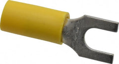 Thomas & Betts - #10 Stud, 12 to 10 AWG Compatible, Partially Insulated, Crimp Connection, Standard Fork Terminal - Apex Tool & Supply