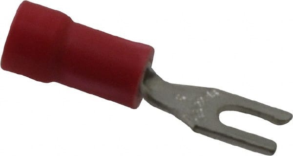 Thomas & Betts - #6 Stud, 22 to 16 AWG Compatible, Partially Insulated, Crimp Connection, Locking Fork Terminal - Apex Tool & Supply