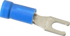 Thomas & Betts - #6 Stud, 18 to 14 AWG Compatible, Partially Insulated, Crimp Connection, Locking Fork Terminal - Apex Tool & Supply