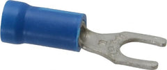 Thomas & Betts - #10 Stud, 18 to 14 AWG Compatible, Partially Insulated, Crimp Connection, Locking Fork Terminal - Apex Tool & Supply
