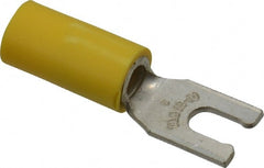 Thomas & Betts - #6 Stud, 12 to 10 AWG Compatible, Partially Insulated, Crimp Connection, Locking Fork Terminal - Apex Tool & Supply