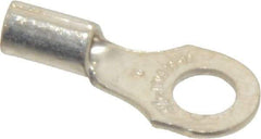 Thomas & Betts - 18-14 AWG Noninsulated Crimp Connection D Shaped Ring Terminal - #8 Stud, 3/4" OAL x 0.31" Wide, Tin Plated Copper Contact - Apex Tool & Supply