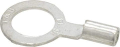 Thomas & Betts - 18-14 AWG Noninsulated Crimp Connection D Shaped Ring Terminal - 5/16" Stud, 0.93" OAL x 1/2" Wide, Tin Plated Copper Contact - Apex Tool & Supply