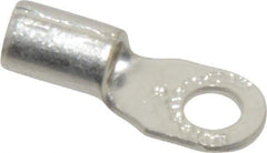 Thomas & Betts - 12-10 AWG Noninsulated Crimp Connection D Shaped Ring Terminal - #8 Stud, 0.82" OAL x 0.31" Wide, Tin Plated Copper Contact - Apex Tool & Supply
