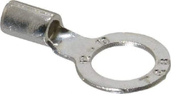 Thomas & Betts - 12-10 AWG Noninsulated Crimp Connection D Shaped Ring Terminal - 3/8" Stud, 1.1" OAL x 0.59" Wide, Tin Plated Copper Contact - Apex Tool & Supply