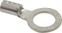 Thomas & Betts - 8 AWG Noninsulated Crimp Connection Circular Ring Terminal - 1/2" Stud, 1.49" OAL x 0.82" Wide, Tin Plated Copper Contact - Apex Tool & Supply