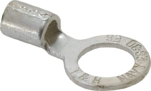 Thomas & Betts - 6 AWG Noninsulated Crimp Connection Circular Ring Terminal - 1/2" Stud, 1.49" OAL x 0.82" Wide, Tin Plated Copper Contact - Apex Tool & Supply
