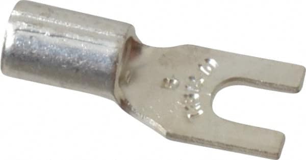 Thomas & Betts - #6 Stud, 12 to 10 AWG Compatible, Noninsulated, Crimp Connection, Standard Fork Terminal - Apex Tool & Supply