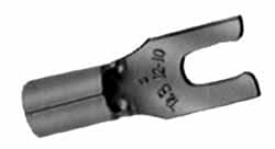 Thomas & Betts - 1/4" Stud, 12 to 10 AWG Compatible, Noninsulated, Crimp Connection, Locking Fork Terminal - Apex Tool & Supply