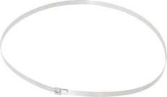 Thomas & Betts - 22-1/2" Long Natural (Color) Stainless Steel Standard Cable Tie - 200 Lb Tensile Strength, 0.38mm Thick, 3-1/2" Max Bundle Diam - Apex Tool & Supply