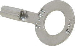 Thomas & Betts - 22-16 AWG Noninsulated Crimp Connection D Shaped Ring Terminal - 1/4" Stud, 0.92" OAL x 1/2" Wide, Tin Plated Copper Contact - Apex Tool & Supply