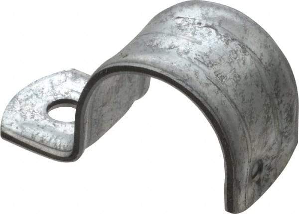 Thomas & Betts - 1" Pipe, Steel, Zinc Plated" Pipe or Conduit Strap - 1 Mounting Hole - Apex Tool & Supply