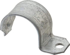 Thomas & Betts - 1" Pipe, Steel, Zinc Plated" Pipe or Conduit Strap - 1 Mounting Hole - Apex Tool & Supply