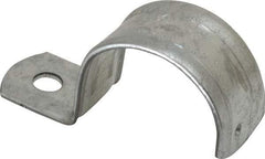 Thomas & Betts - 1-1/4" Pipe, Steel, Zinc Plated" Pipe or Conduit Strap - 1 Mounting Hole - Apex Tool & Supply