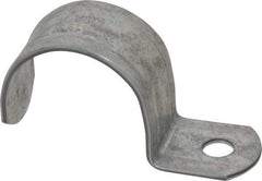 Thomas & Betts - 1-1/2" Pipe, Steel, Zinc Plated" Pipe or Conduit Strap - 1 Mounting Hole - Apex Tool & Supply