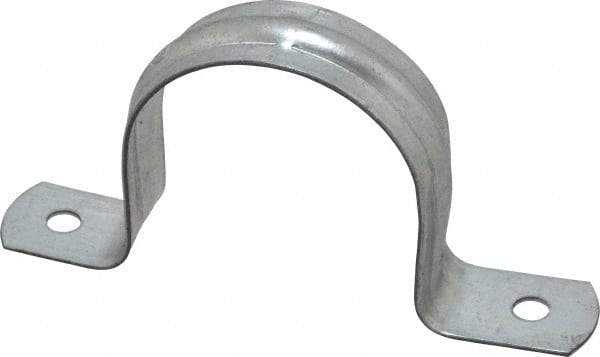 Thomas & Betts - 2 Pipe, Steel, Zinc Plated Pipe or Conduit Strap - 2 Mounting Holes - Apex Tool & Supply