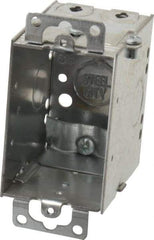 Thomas & Betts - 1 Gang, (5) 1/2" Knockouts, Steel Rectangle Switch Box - 3" Overall Height x 2" Overall Width x 2-3/4" Overall Depth - Apex Tool & Supply