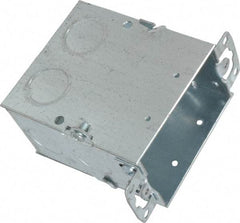 Thomas & Betts - 1 Gang, (9) 1/2" Knockouts, Steel Rectangle Switch Box - 3" Overall Height x 2" Overall Width x 3-1/2" Overall Depth - Apex Tool & Supply