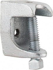 Thomas & Betts - 15/16" Max Flange Thickness, 1/4-20" Rod Standard Beam Clamp - 450 Lb Capacity, Malleable Iron - Apex Tool & Supply