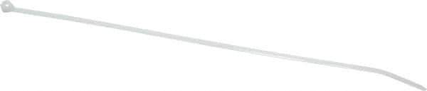 Thomas & Betts - 11.6" Long Natural (Color) Nylon Standard Cable Tie - 50 Lb Tensile Strength, 1.41mm Thick, 76.2mm Max Bundle Diam - Apex Tool & Supply