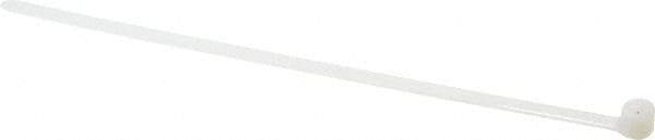 Thomas & Betts - 8-3/4" Long Natural (Color) Nylon Standard Cable Tie - 120 Lb Tensile Strength, 1.27mm Thick, 50.8mm Max Bundle Diam - Apex Tool & Supply