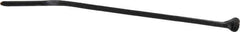 Thomas & Betts - 3.62" Long Black Nylon Standard Cable Tie - 18 Lb Tensile Strength, 0.75mm Thick, 16mm Max Bundle Diam - Apex Tool & Supply