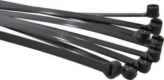 Thomas & Betts - 8-3/4" Long Black Nylon Standard Cable Tie - 120 Lb Tensile Strength, 1.27mm Thick, 50.8mm Max Bundle Diam - Apex Tool & Supply