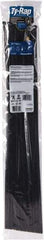 Thomas & Betts - 30" Long Black Nylon Standard Cable Tie - 120 Lb Tensile Strength, 1.52mm Thick, 228.6mm Max Bundle Diam - Apex Tool & Supply