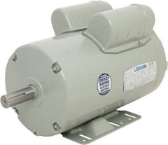 Leeson - 3 Max hp, 3,450 Max RPM, Fan Duty Electric AC DC Motor - 230 V Input, Single Phase, 145T Frame, Rigid Base Mount, TEAO Enclosure - Apex Tool & Supply