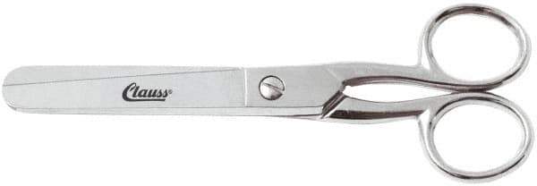Clauss - 2" LOC, 6" OAL Carbon Steel Blunt Point Scissors - For Paper, Fabric - Apex Tool & Supply