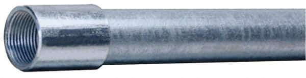 Made in USA - 1" Trade Size, 10' Long, Rigid Conduit - Steel, 1" ID - Apex Tool & Supply