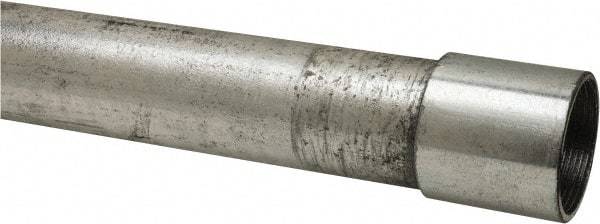 Made in USA - 1-1/2" Trade Size, 10' Long, Rigid Conduit - Steel, 1-1/2" ID - Apex Tool & Supply